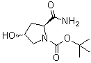 structure of CAS# 109384-24-9, (2S,4R)-2-(氨基羰基)-1-叔丁氧羰基-4-羟基吡咯烷