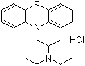 CAS # 1094-08-2, Ethopropazine hydrochloride, Profenamine hydrochloride, 10-[2-(Diethylamino)propyl]phenothiazine hydrochloride