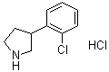 structure of CAS# 1095545-14-4, 3-(2-氯苯基)吡咯烷盐酸盐