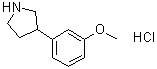 structure of CAS# 1095545-66-6, 3-(3-甲氧基苯基)吡咯烷盐酸盐