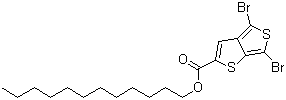 structure of CAS# 1098102-93-2, 4,6-Dibromothieno[3,4-b]thiophene-2-carboxylic acid dodecyl ester