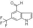 structure of CAS# 1100215-61-9, 6-(三氟甲基)-1H-吲哚-4-甲醛