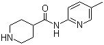 structure of CAS# 110105-97-0, N-(5-Methylpyridin-2-yl)piperidine-4-carboxamide
