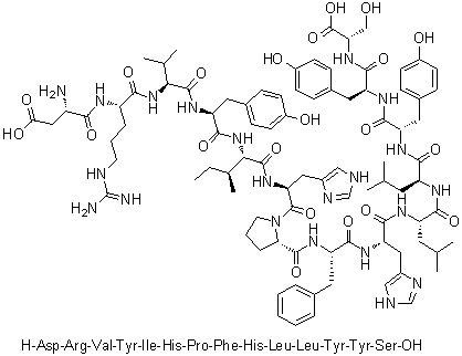 CAS 登录号：110200-37-8, 5-L-异亮氨酸-12-L-酪氨酸-血管紧张肽原 (十四肽肾素基质)
