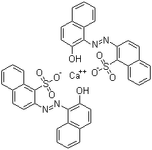 CAS 登录号：1103-39-5, 颜料红 49:2, 2-(2-羟基-1-萘偶氮)-1-萘磺酸钙