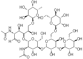 CAS # 110387-51-4, O-6-Deoxy-alpha-L-galactopyranosyl-(1→6)-O-[O-alpha-D-mannopyranosyl-(1→3)-O-[alpha-D-mannopyranosyl-(1→6)]-O-beta-D-mannopyranosyl-(1→4)-2-(acetylamino)-2-deoxy-beta-D-glucopyranosyl-(1→4)]-2-(acetylamino)-2-deoxy-D-glucose, Manalpha1-6(Manalpha1-3)Manbeta1-4GlcNAcbeta1-4(Fucalpha1-6)GlcNAc