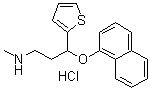 structure of CAS# 1104890-90-5, N-甲基-3-(萘-1-基氧基)-3-(噻吩-2-基)丙胺盐酸盐