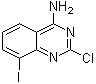 structure of CAS# 1107694-87-0, 2-氯-8-碘-4-喹唑啉胺