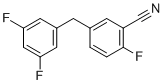 structure of CAS# 1108745-25-0, 5-(3,5-二氟苄基)-2-氟苯甲腈