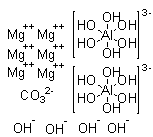 structure of CAS# 11097-59-9, Magnesium aluminum hydroxy carbonate