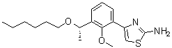 structure of CAS# 1110767-98-0, 4-[3-[(1S)-1-(Hexyloxy)ethyl]-2-methoxyphenyl]-2-thiazolamine