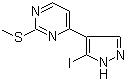 CAS # 1111637-86-5, 4-(5-Iodo-1H-pyrazol-4-yl)-2-(methylthio)pyrimidine