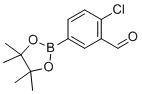 structure of CAS# 1112209-32-1, 2-Chloro-5-(4,4,5,5-tetramethyl-1,3,2-dioxaborolan-2-YL)benzaldehyde