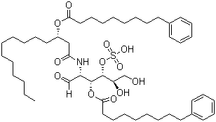 CAS 登录号：111250-67-0, Ono-4007, 2-脱氧-3-O-(9-苯基壬酰基)-2-[3(S)-(9-苯基壬酰氧基)十四烷酰胺基]-4-O-磺基-D-吡喃葡萄糖