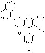 structure of CAS# 1118460-77-7, 2-氨基-5,6,7,8-四氢-4-(4-甲氧基苯基)-7-(1-萘基)-5-氧代-4H-1-苯并吡喃-3-甲腈