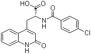 CAS # 111911-90-1, (R)-2-[(4-Chlorobenzoyl)amino]-3-(1,2-dihydro-2-oxo-4-quinolyl)propanoic acid