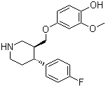 CAS # 112058-90-9, 4-(4-Fluorophenyl)-3-(4-hydroxy-3-methoxyphenoxymethyl)piperidine, 4-[[(3S,4R)-4-(4-Fluorophenyl)piperidin-3-yl]methoxy]-2-methoxyphenol