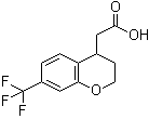 structure of CAS# 1121583-64-9, 3,4-Dihydro-7-(trifluoromethyl)-2H-1-benzopyran-4-acetic acid