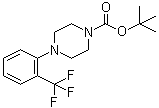 structure of CAS# 1121596-52-8, 4-[2-(三氟甲基)苯基]-1-哌嗪羧酸叔丁酯