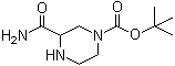 structure of CAS# 112257-24-6, 4-(叔丁氧羰基)哌嗪-2-甲酰胺
