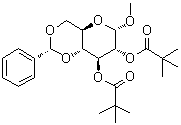 CAS 登录号：112317-67-6, 甲基 4,6-O-[(R)-苯基亚甲基]-alpha-D-吡喃葡萄糖苷 2,3-二(2,2-二甲基丙酸酯)