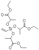 CAS # 1124196-01-5, 4-Ethenyl-4-(2-ethoxy-1-methyl-2-oxoethoxy)-2,6-dimethyl-7-oxo-3,5,8-trioxa-4-siladecanoic acid ethyl ester, Vinyltris(ethyl lactato)silane