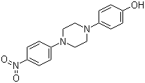 structure of CAS# 112559-81-6, 4-(4-(4-Nitrophenyl)-1-piperazinyl)phenol