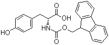 structure of CAS# 112883-29-1, (R)-N-Fmoc-D-tyrosine
