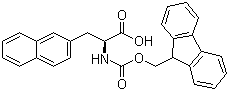 structure of CAS# 112883-43-9, (S)-N-Fmoc-3-(2-naphthyl)alanine