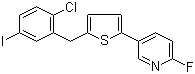 structure of CAS# 1131770-46-1, 2-(2-氯-5-碘苯甲基)-5-(6-氟吡啶-3-基)噻吩