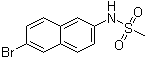 structure of CAS# 1132940-86-3, N-(6-Bromonaphthalen-2-yl)methanesulfonamide