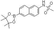 structure of CAS# 1132940-88-5, N-[6-(4,4,5,5-四甲基-1,3,2-二氧硼杂环戊烷-2-基)萘-2-基]甲烷磺酰胺
