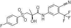 CAS # 113299-40-4, (R)-Bicalutamide, (2R)-N-[4-Cyano-3-(trifluoromethyl)phenyl]-3-[(4-fluorophenyl)sulfonyl]-2-hydroxy-2-methylpropanamide