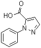 structure of CAS# 1133-77-3, 2-Phenyl-2H-pyrazole-3-carboxylic acid