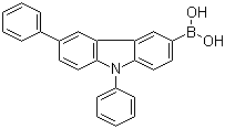 structure of CAS# 1133058-06-6, B-(6,9-二苯基-9H-咔唑-3-基)硼酸