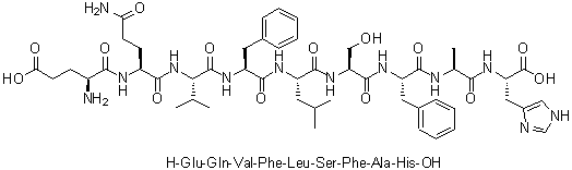 CAS # 1133961-89-3, L-alpha-Glutamyl-L-glutaminyl-L-valyl-L-phenylalanyl-L-leucyl-L-seryl-L-phenylalanyl-L-alanyl-L-histidine