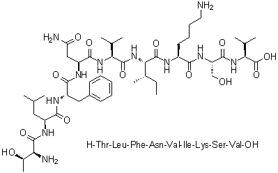 CAS 登录号：1133962-80-7, L-苏氨酰-L-亮氨酰-L-苯丙氨酰-L-天冬氨酰胺酰-L-缬氨酰-L-异亮氨酰-L-赖氨酰-L-丝氨酰-L-缬氨酸