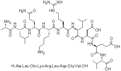 CAS 登录号：1133963-58-2, L-丙氨酰-L-亮氨酰-L-谷氨酰胺酰-L-赖氨酰-L-精氨酰-L-亮氨酰-L-alpha-天冬氨酰-L-alpha-谷氨酰-L-缬氨酸
