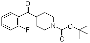structure of CAS# 1134327-76-6, 4-(2-氟苯甲酰基)-1-哌啶羧酸叔丁酯