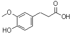structure of CAS# 1135-23-5, 3-(3-Methoxy-4-hydroxyphenyl)propionic acid