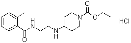 CAS # 1135242-13-5, 4-[[2-[(2-Methylbenzoyl)amino]ethyl]amino]-1-piperidinecarboxylic acid ethyl ester hydrochloride (1:1)