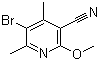 structure of CAS# 113893-02-0, 5-Bromo-2-methoxy-4,6-dimethylnicotinonitrile