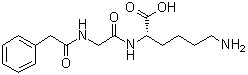 CAS # 113969-25-8, N2-[N-(Phenylacetyl)glycyl]-L-lysine