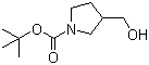 structure of CAS# 114214-69-6, 1-Boc-3-hydroxymethylpyrrolidine