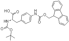 structure of CAS# 114346-31-5, N-[叔丁氧羰基]-4-[[芴甲氧羰基]氨基]-L-苯丙氨酸