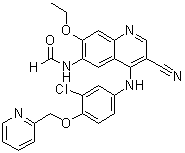 CAS 登录号：1144516-20-0, N-[4-[[3-氯-4-(2-吡啶基甲氧基)苯基]氨基]-3-氰基-7-乙氧基-6-喹啉基]甲酰胺