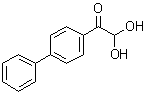 CAS # 1145-04-6, 1-[1,1'-Biphenyl]-4-yl-2,2-dihydroxyethanone, 1-(Biphenyl-4-yl)-2,2-dihydroxyethanone, 4-Diphenylglyoxal monohydrate, Biphenylglyoxal hydrate