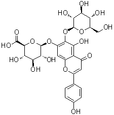 CAS # 1146045-40-0, 6-(beta-D-Glucopyranosyloxy)-5-hydroxy-2-(4-hydroxyphenyl)-4-oxo-4H-1-benzopyran-7-yl beta-D-glucopyranosiduronic acid