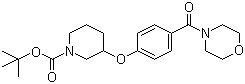 CAS 登录号：1146080-06-9, 3-[4-(4-吗啉基羰基)苯氧基]-1-哌啶甲酸叔丁酯
