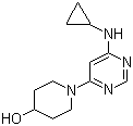 structure of CAS# 1146080-66-1, 1-[6-(环丙基氨基)-4-嘧啶基]-4-哌啶醇